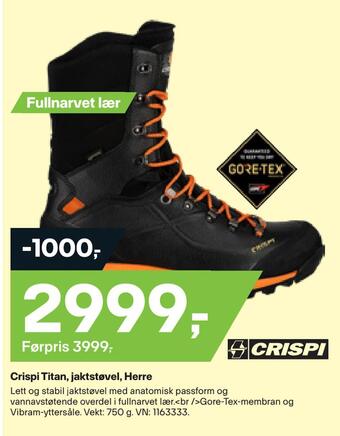 XXL Sport Crispi titan, jaktstøvel, herre tilbud