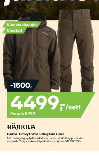 XXL Sport Härkila huntley hws hunting suit, herre tilbud