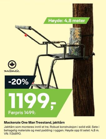 XXL Sport Mackenzie one man treestand, jakttårn tilbud