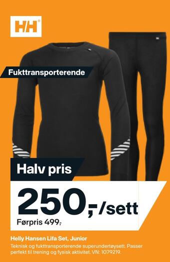 XXL Sport Helly hansen lifa set, junior tilbud
