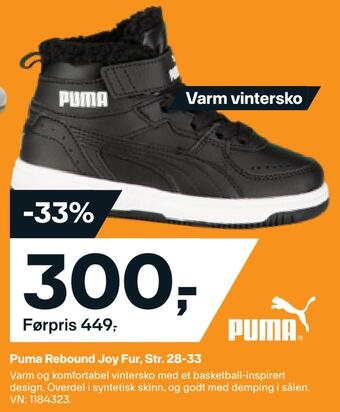 XXL Sport Puma rebound joy fur, str. 28-33 tilbud