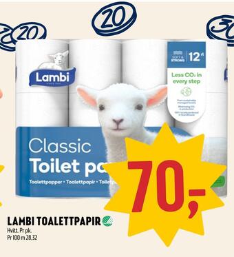 Coop Prix Lambi toalettpapir tilbud