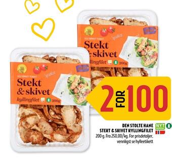 Coop Prix Den stolte hane stekt & skivet kyllingfilet tilbud