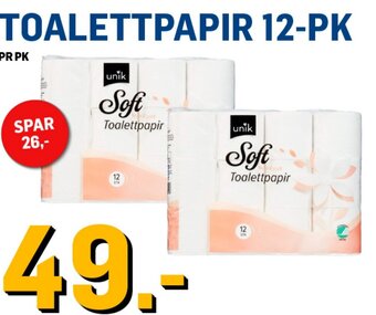 Price Lagerbutikk TOALETTPAPIR 12-PK tilbud