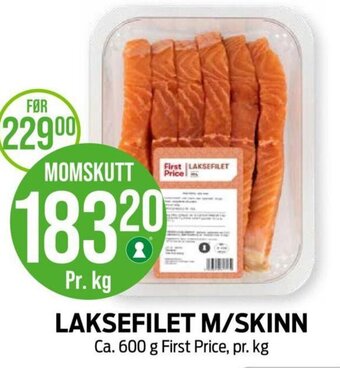 Kiwi LAKSEFILET M/SKINN tilbud