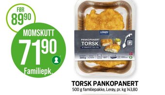 Kiwi TORSK PANKOPANERT tilbud