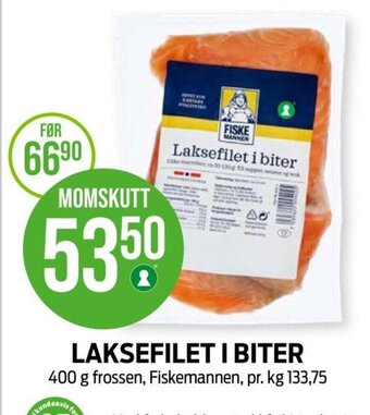 Kiwi LAKSEFILET I BITER tilbud
