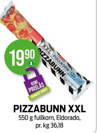 Kiwi PIZZABUNN XXL 550 g fullkorn, Eldorado tilbud
