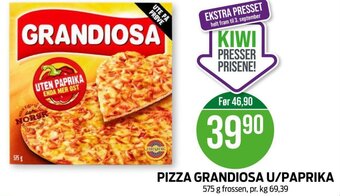 Kiwi PIZZA GRANDIOSA U/PAPRIKA tilbud