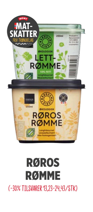 Meny Røros rømme tilbud