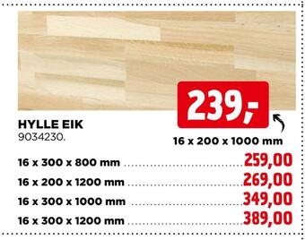 jem & fix Hylle eik tilbud