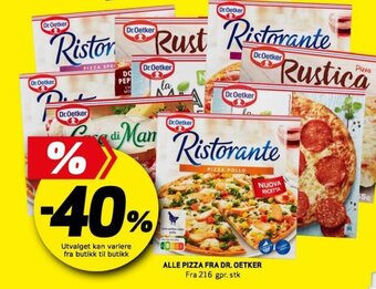 Bunnpris ALLE PIZZA FRA DR. OETKER tilbud
