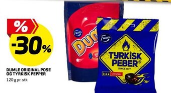 Bunnpris DUMLE ORIGINAL POSE OG TYRKISK PEPPER tilbud
