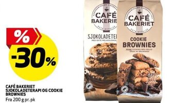 Bunnpris CAFÉ BAKERIET SJOKOLADETERAPI OG COOKIE BROWNIES tilbud