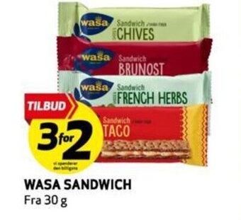 Bunnpris WASA SANDWICH tilbud