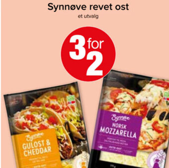 Spar Synnøve revet ost tilbud