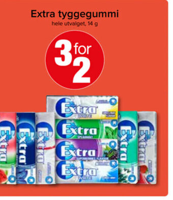 Spar Extra tyggegummi tilbud