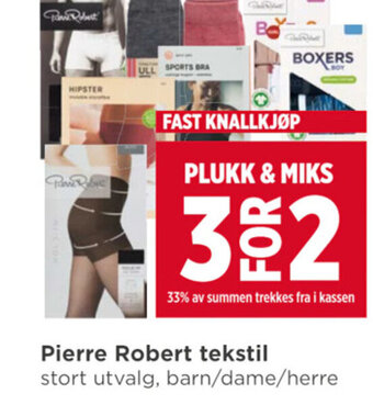 Meny Pierre Robert tekstil tilbud
