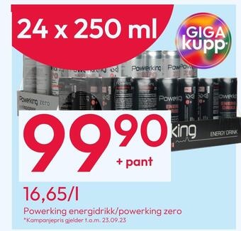 Gigaboks Powerking energidrikk/powerking zero tilbud