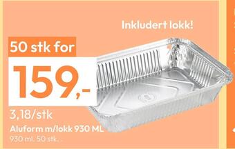 Gigaboks Aluform m/lokk 930 ml tilbud