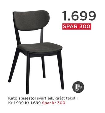 Møbelringen Kato spisestol tilbud