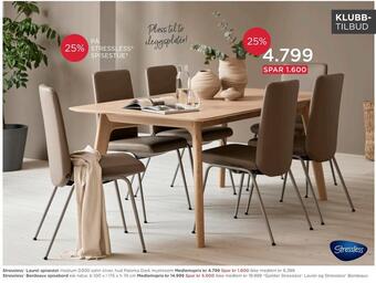 Møbelringen Stressless bordeaux spisebord tilbud