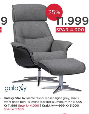 Møbelringen Galaxy star hvilestol tilbud