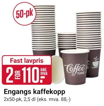 Europris Engangs kaffekopp tilbud