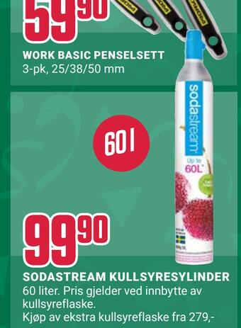 Europris Sodastream kullsyresylinder tilbud