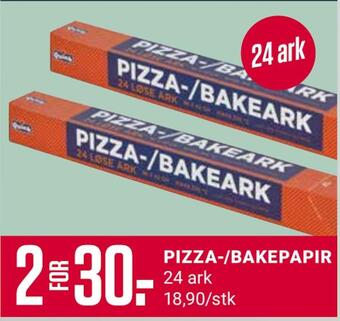 Europris Pizza-/bakepapir tilbud