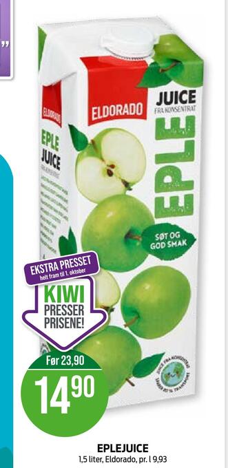 Kiwi Eplejuice tilbud