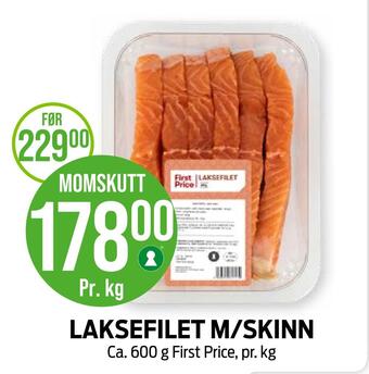 Kiwi Laksefilet m/skinn tilbud