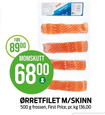 Kiwi Ørretfilet m/skinn tilbud