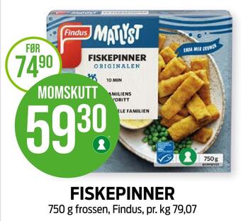 Kiwi Fiskepinner tilbud
