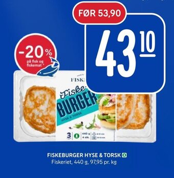 Rema 1000 FISKEBURGER HYSE & TORSK tilbud