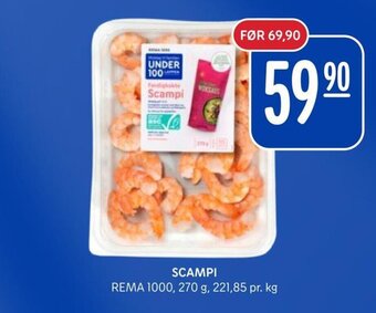 Rema 1000 SCAMPI tilbud