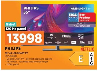 POWER PHILIPS 55" 4K LED SMART TV 55PUS8888 tilbud