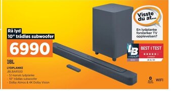 POWER LYDPLANKE JBLBAR500 tilbud