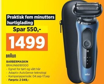 POWER BARBERMASKIN BRAUN661B1000 tilbud
