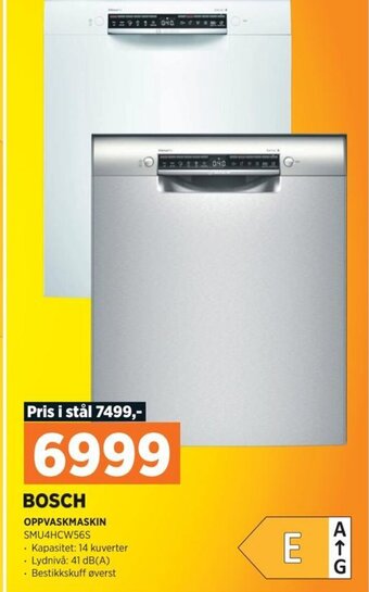 POWER BOSCH OPPVASKMASKIN SMU4HCW56S tilbud