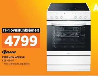 POWER KERAMISK KOMFYR KE61060N tilbud