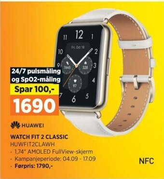 POWER WATCH FIT 2 CLASSIC HUWFIT2CLAWH tilbud