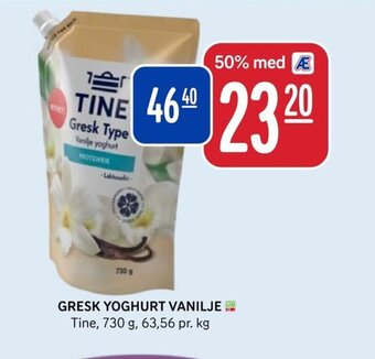 Rema 1000 GRESK YOGHURT VANILJE Tine tilbud