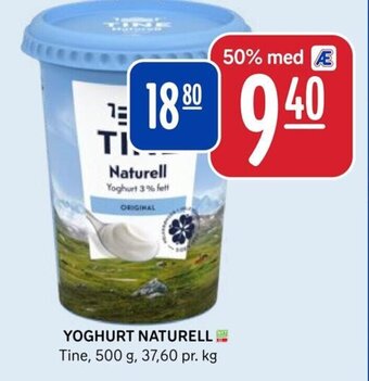 Rema 1000 YOGHURT NATURELL Tine tilbud