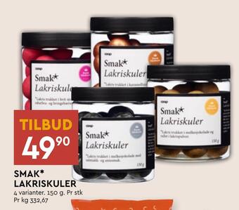 Coop Mega Smak* lakriskuler tilbud