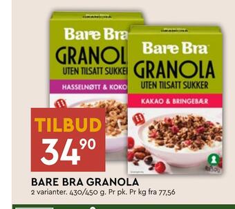Coop Mega Bare bra granola tilbud