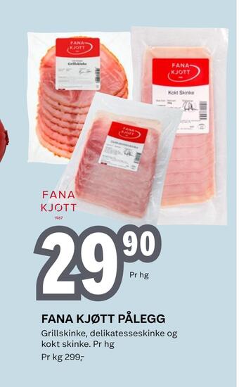 Coop Obs Fana kjøtt pålegg tilbud