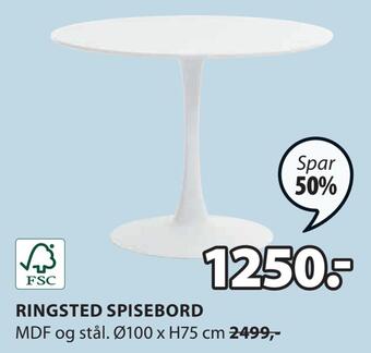 JYSK Ringsted spisebord tilbud