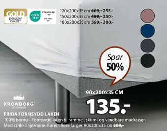 JYSK Frida formsydd laken tilbud