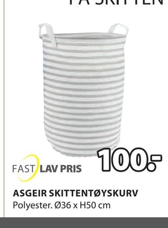 JYSK Asgeir skittentøyskurv tilbud